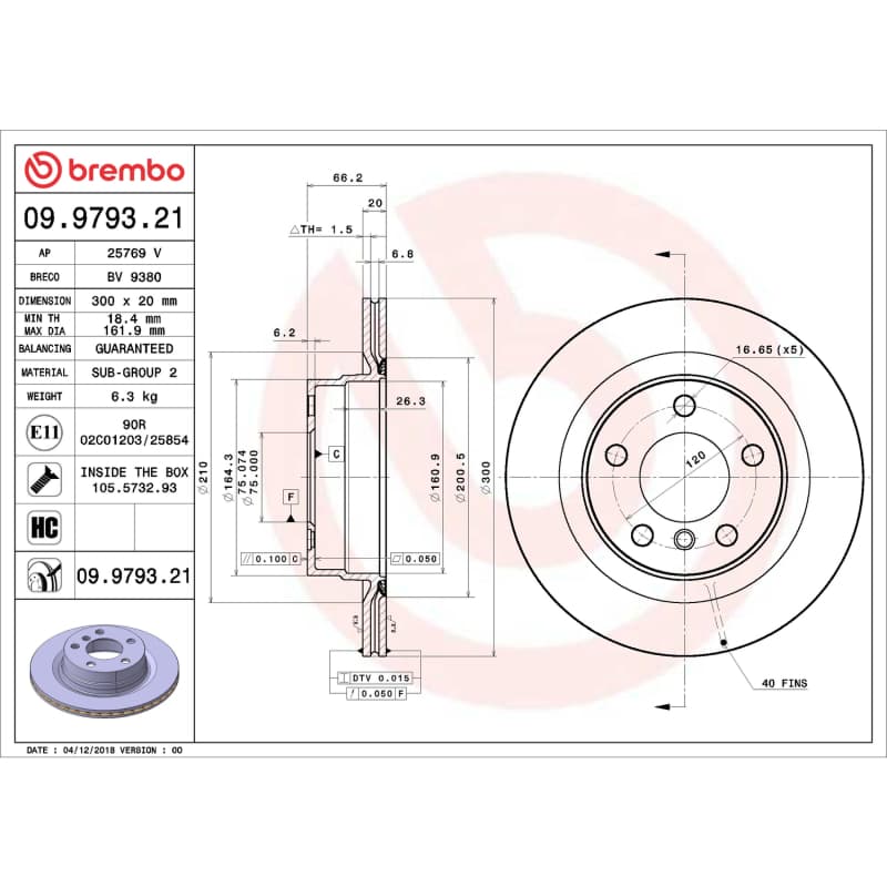 Brembo OE דיסקיות בלם Brembo UV לג'יפ