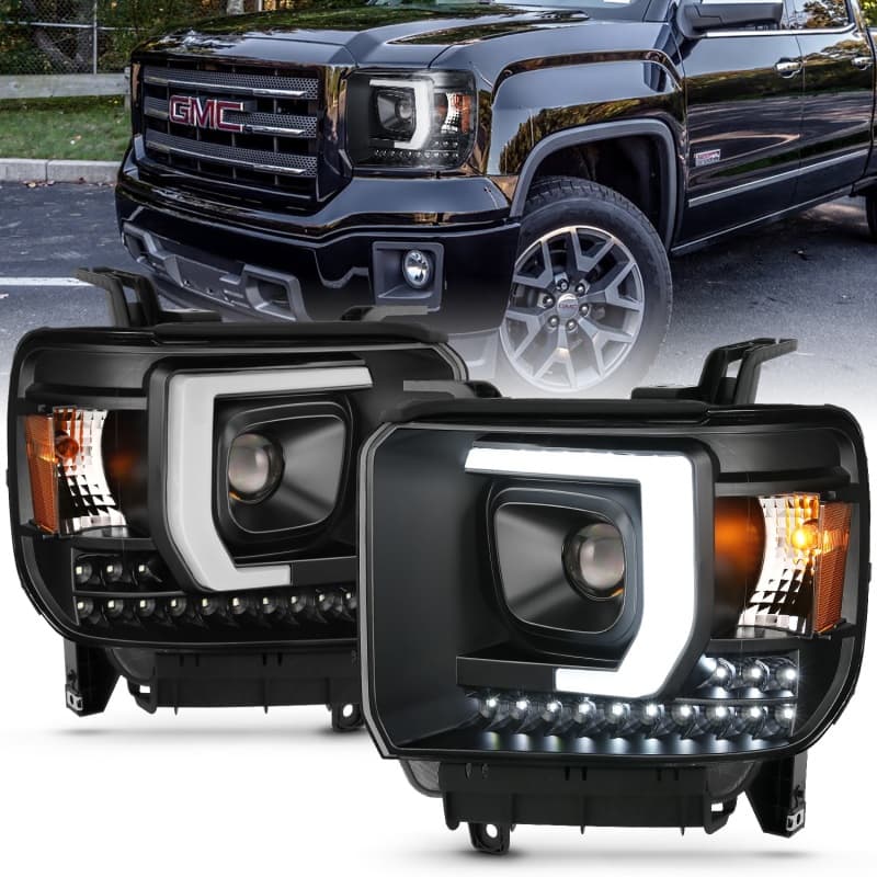 פנסי ראש פרוג'קטור ANZO לדגם GMC Sierra 1500HD