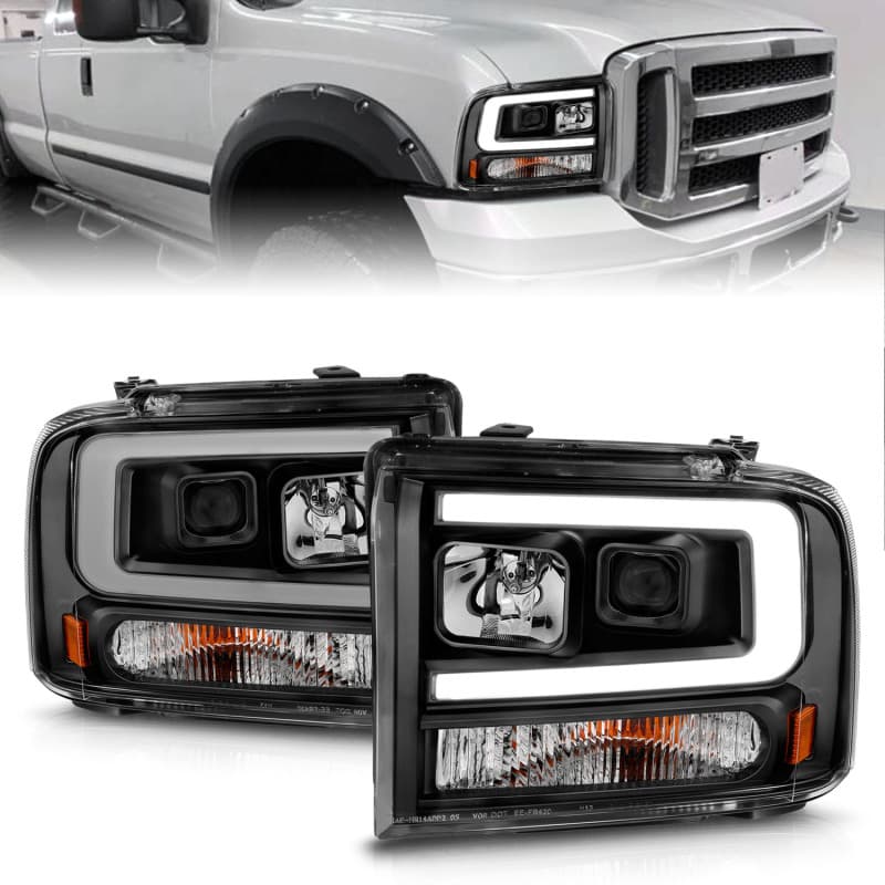 פנסי פרוג'קטור LED ANZO לפורד F-250/F-350