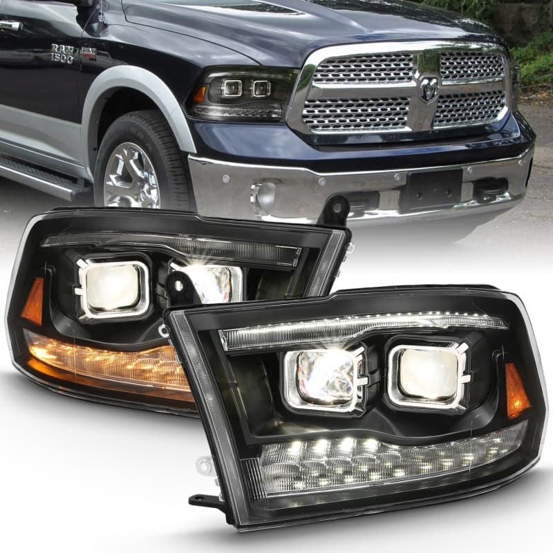 פנסי ראש פרוג'קטור LED ANZO לדודג' ראם 1500